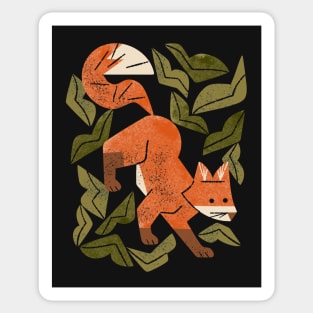 Fox In The Brush Sticker